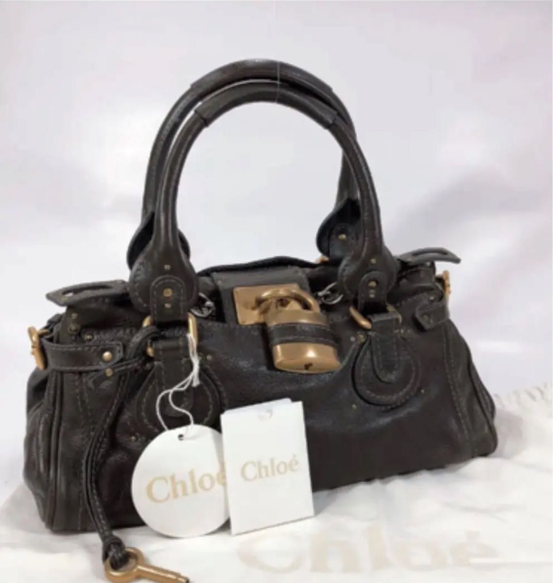 クロエ Chloe パディントン ブラウン 鍵付き すごく綺麗で美品に クロエ Chloe パディントン ブラウン 鍵付き すごく綺麗で美品に