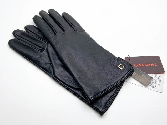  новый товар * Gherardini кожа ягненка кожа перчатки 20 подкладка кашемир 100%*GHERARDINI/ натуральная кожа / чёрный черный 1g9-g19