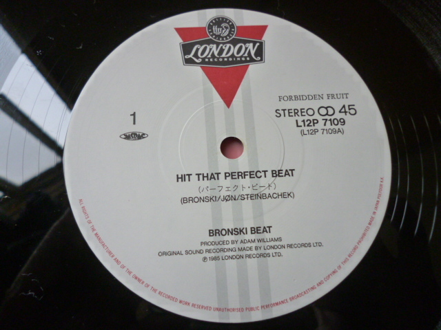 Bronski Beat / Hit That Perfect Beat エレポップ・ダンサブル DISCO 長尺バージョン 12 試聴_画像3