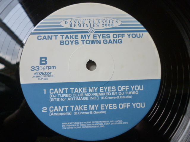 Boys Town Gang / Can't Take My Eyes Off You シュリンク付 最高名曲 DISCO 12 オリジナル MIX & REMIX しかもアカペラ付 試聴_画像3