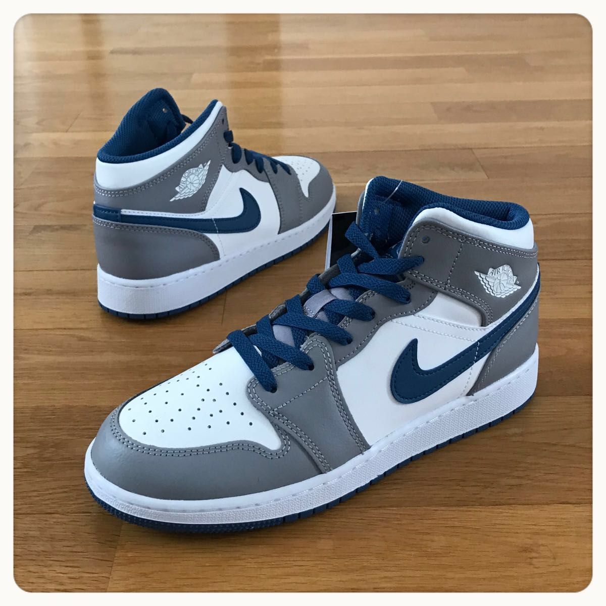 NIKE AIR JORDAN 1 MID GS TRUE BLUE 24cm エアジョーダン1 24 ミッド