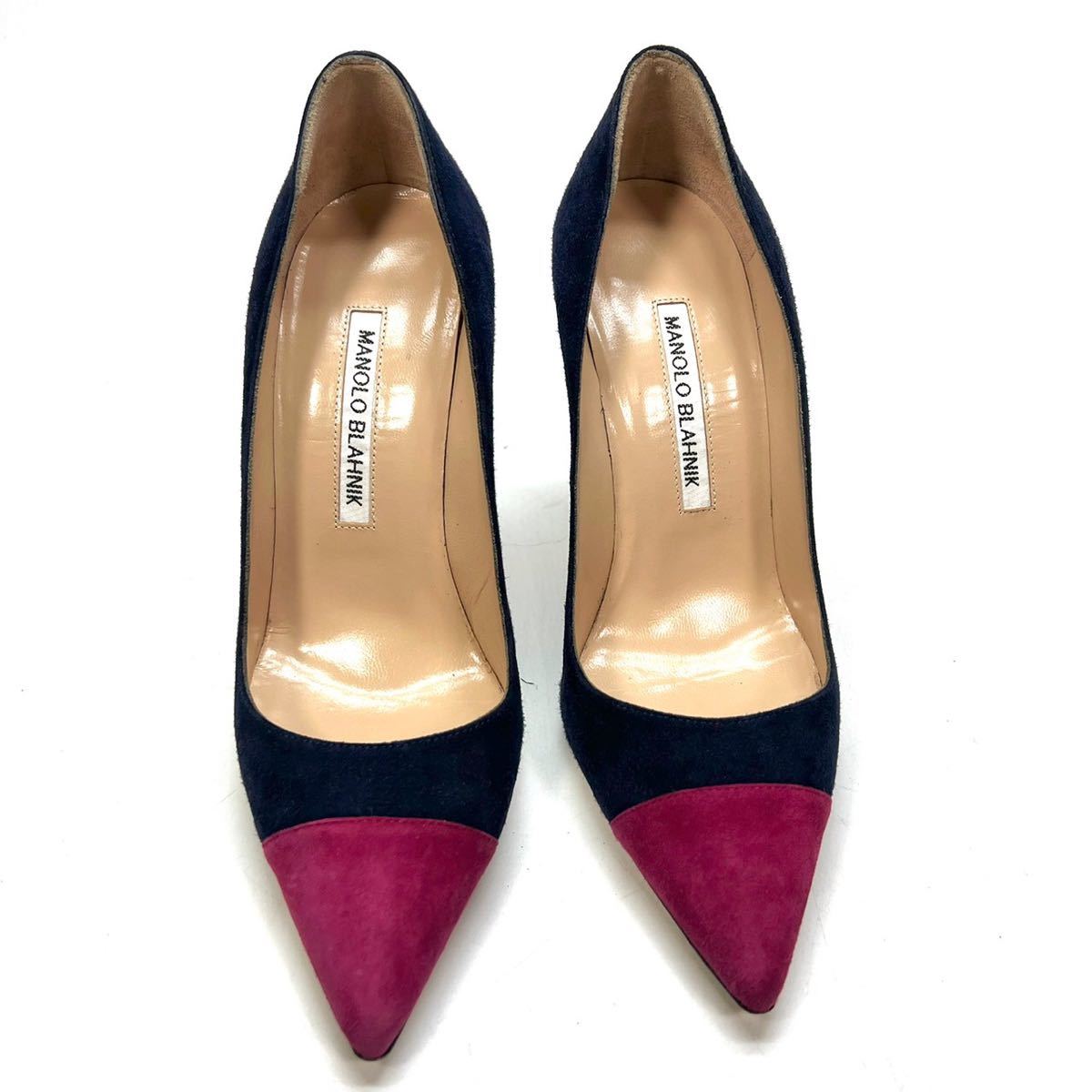 MANOLO BLAHNIK マノロブニク パンプス バイカラー 35 22cm レディース