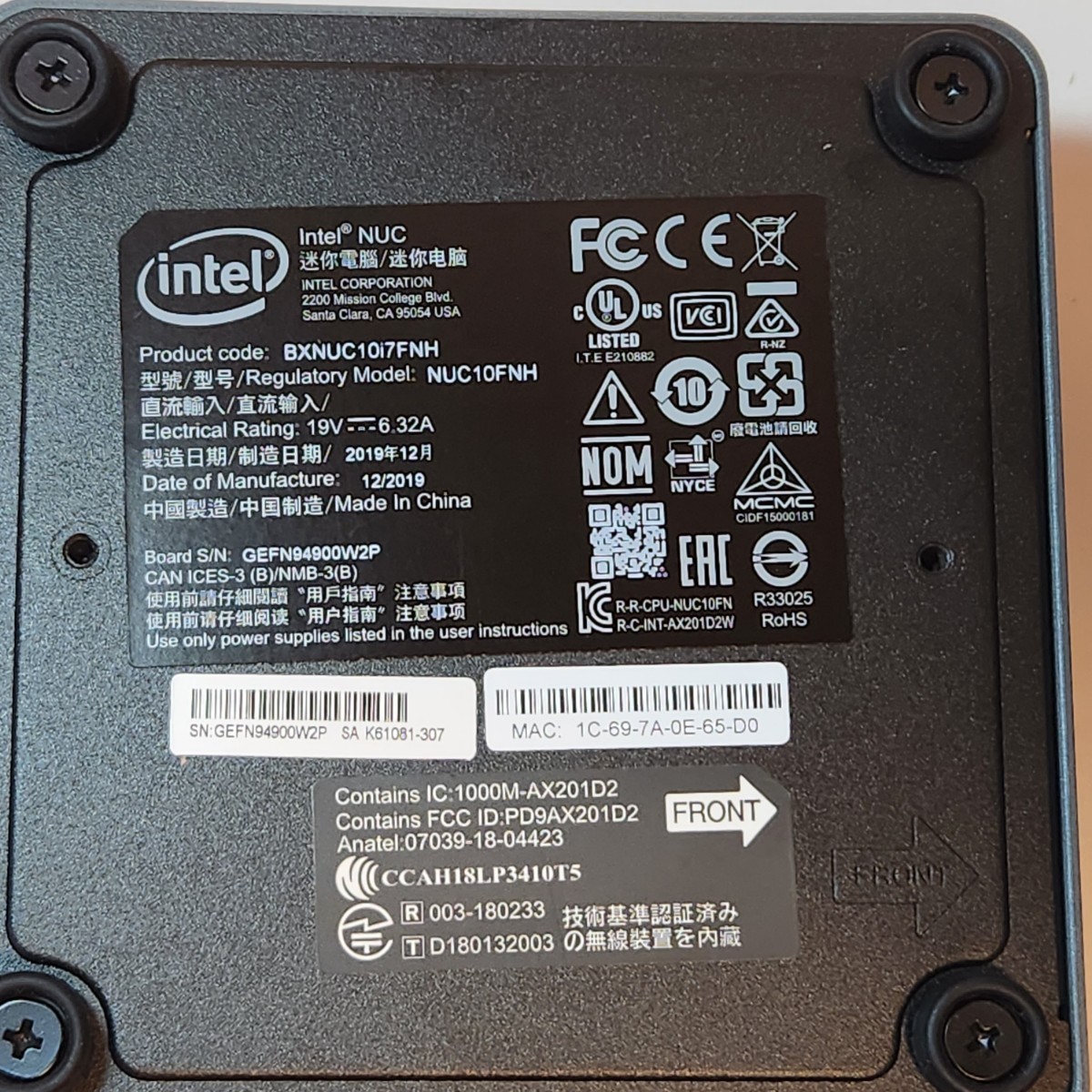 本体新品 未使用品 INTEL NUC10FNH Windows10-11 メモリ32GB M 2 本体新品 未使用品 INTEL NUC10FNH Windows10-11 メモリ32GB M 2
