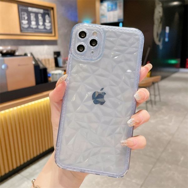 Z 薄い青紫 iPhone 13 Pro ケース クリア カバー おしゃれ 可愛い アイフォン 保護 丈夫 頑丈 ソフト シリコン 衝撃吸収 柔らかい 女性_画像1