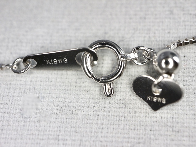 K18WG ハートモチーフ ダイヤ ネックレス D0.70ct 【BYA3782
