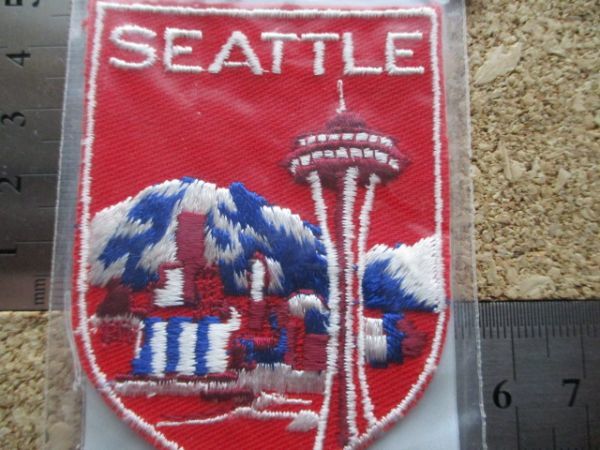 70s Voyager米国製ワシントン州シアトルSEATTLEビンテージ ワッペン/スペースニードルMADE IN USAスーベニアPATCH観光vintageパッチ古着 D9_画像10