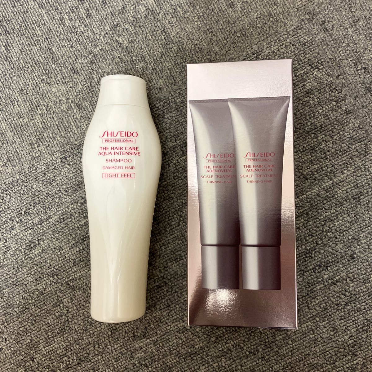 資生堂 ザ ヘアケア アクアインテンシブ シャンプー ライト 250ml とアデノバイタルスカルプトリートメント130g *2本
