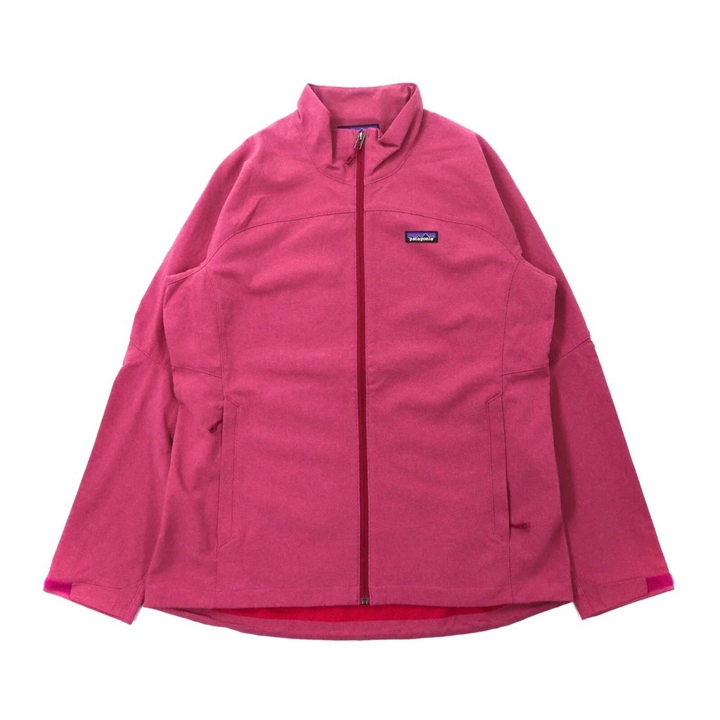 PATAGONIA ソフトシェルジャケット XL ピンク ポリエステル_画像2