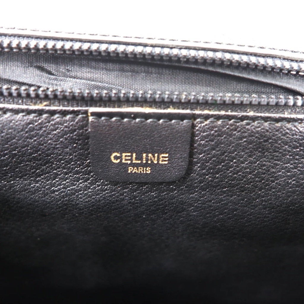 CELINE クラッチバッグ ブラック レザー M08 イタリア製_画像6