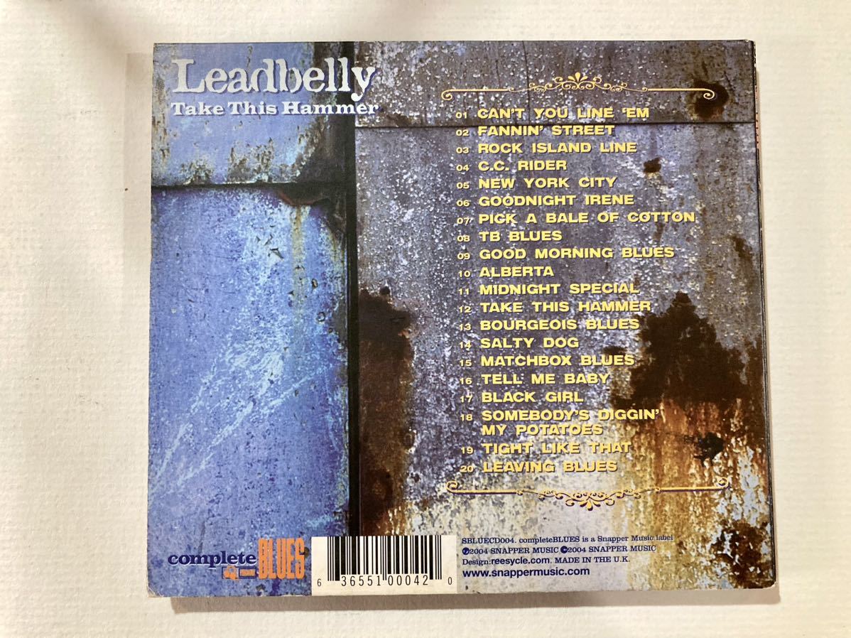 CD Leadbelly Take this hammer SBLUECD004 ブルース　The father of American folk music 紙ジャケ_画像2