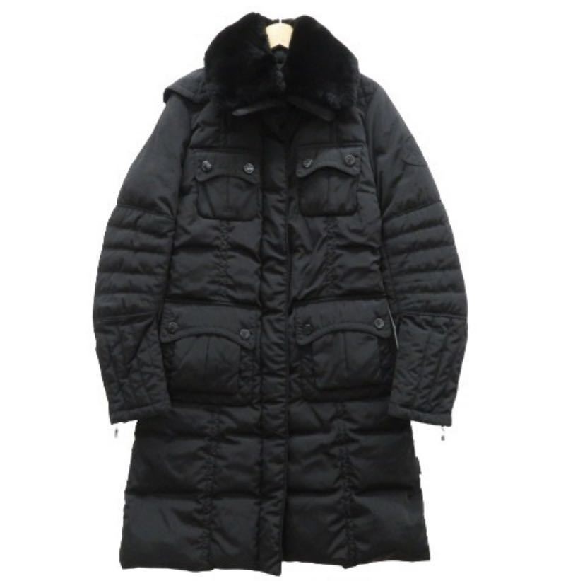 ネット限定】 MONCLER 高級ダウンコート ブラックファー付きSサイズ美