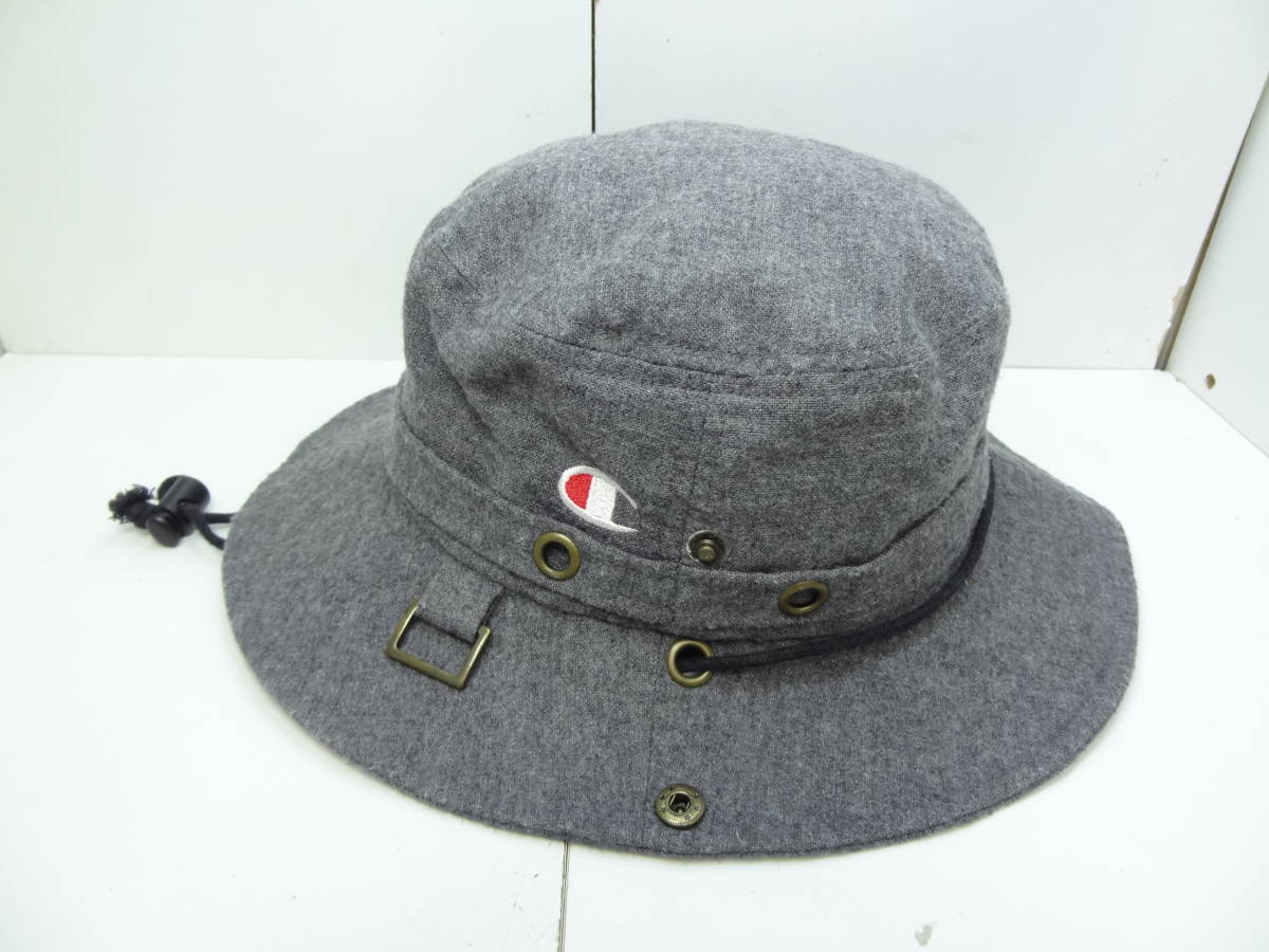  nationwide free shipping Champion Champion lady's & child hat Kids man & girl gray color .. cord attaching Jean gru hat 54cm