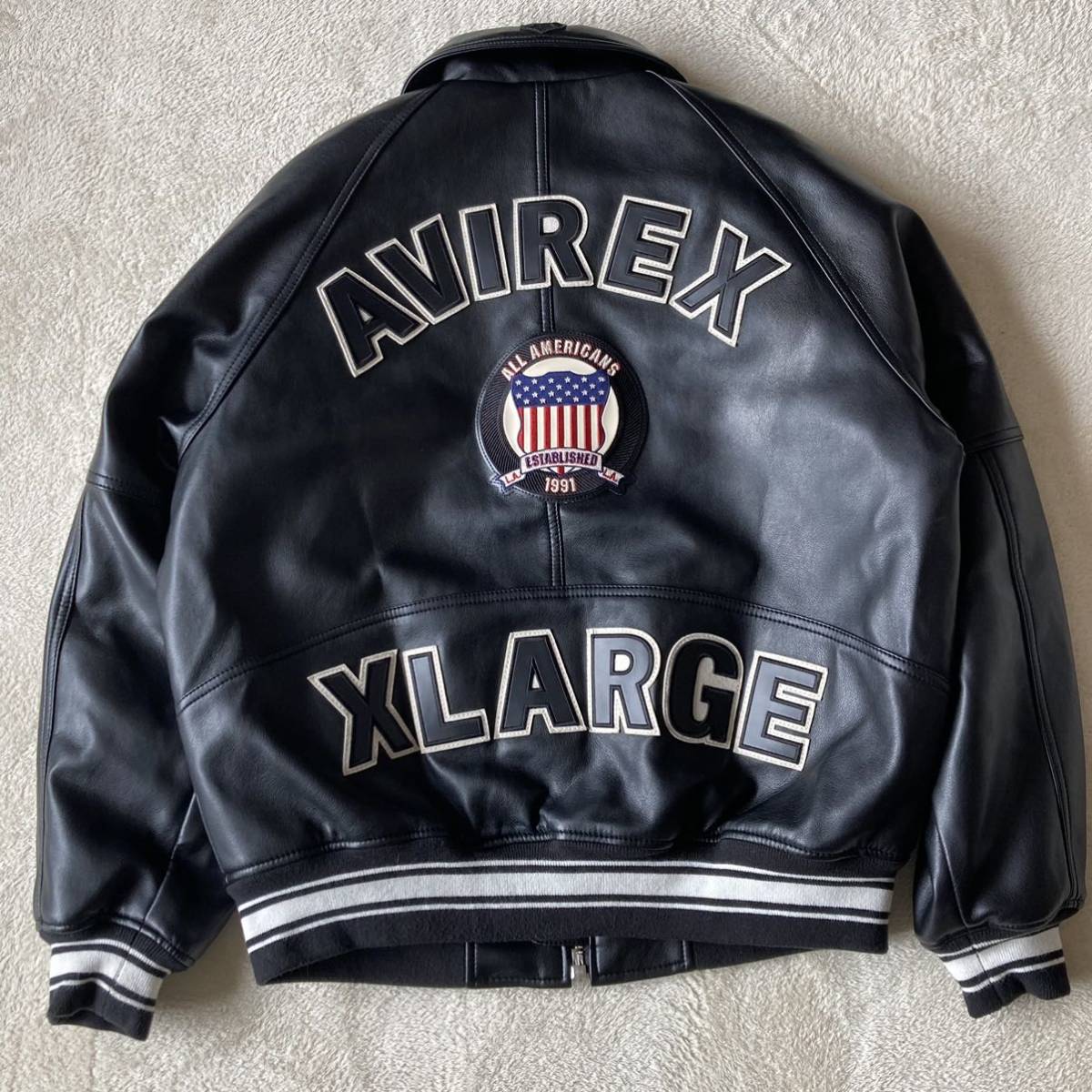 ☆完売品☆XLARGE × AVIREX ICON JACKET☆黒☆Mサイズ-