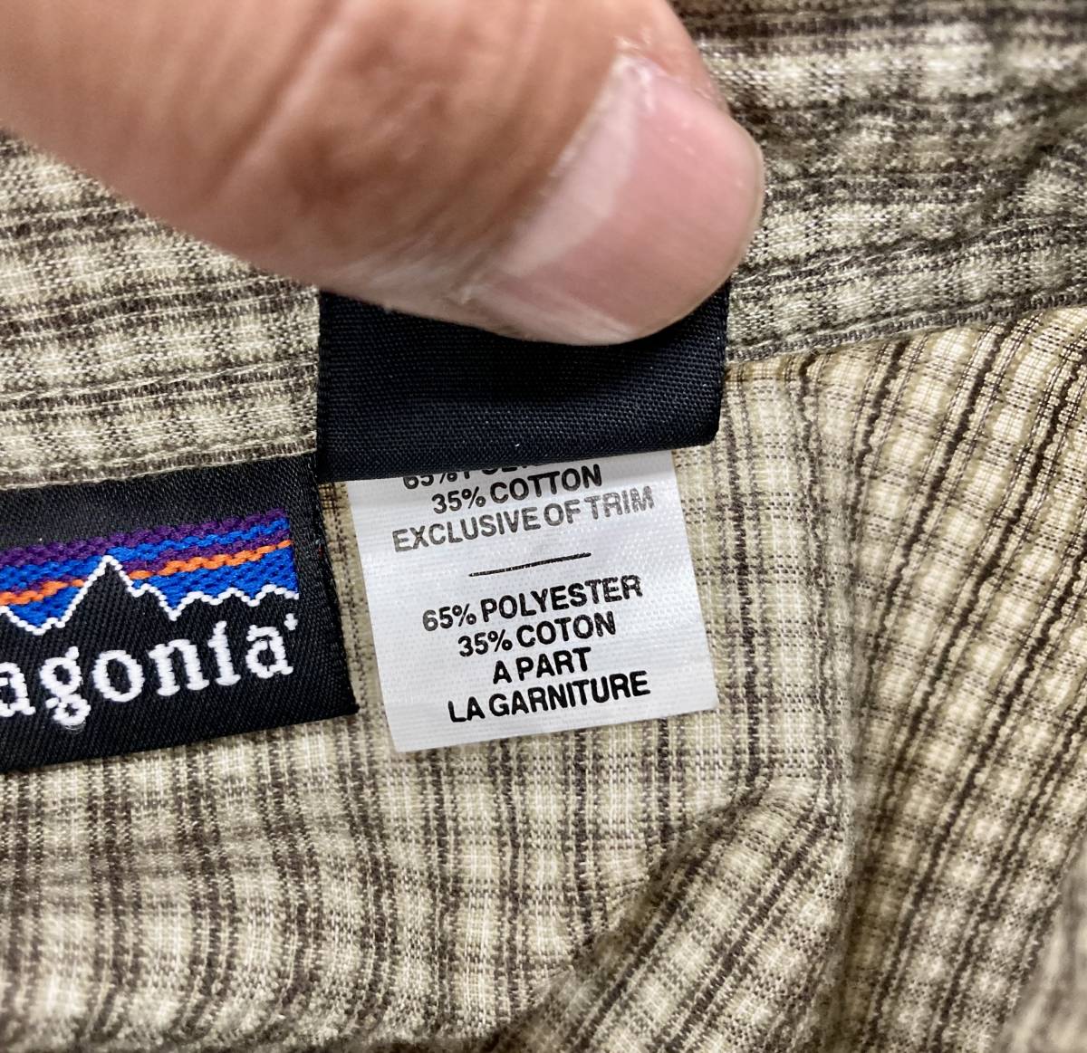 デッド 03年製 patagonia パタゴニア 半袖シャツ 緑 チェック S _画像8