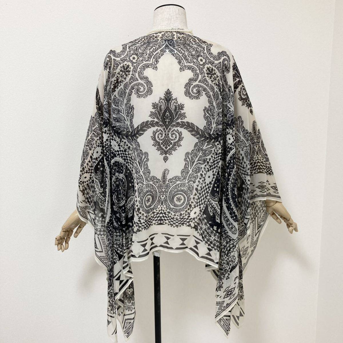 極美品 ETRO エトロ シルクポンチョ シフォンスカーフ ブラウス