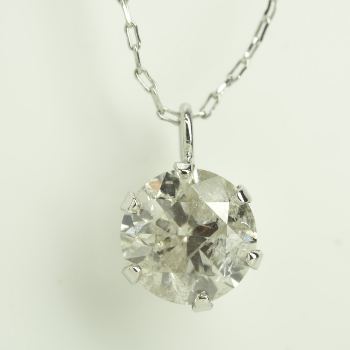 スタイルズ(STYLES) クリア天然ダイヤモンドネックレス K18WG D0.50ct