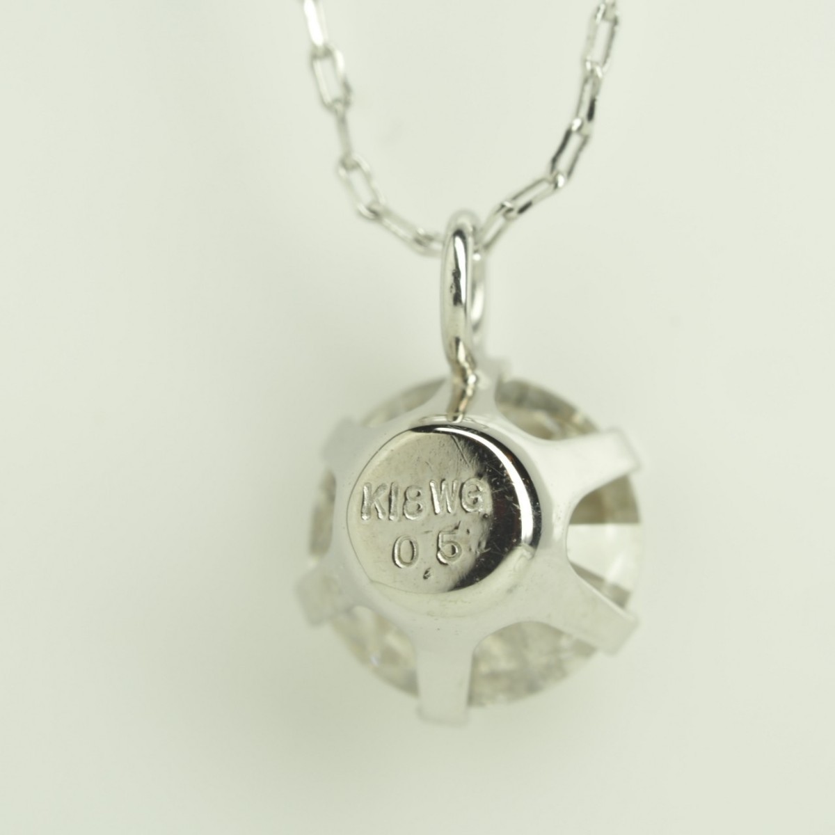 スタイルズ(STYLES) クリア天然ダイヤモンドネックレス K18WG D0.50ct