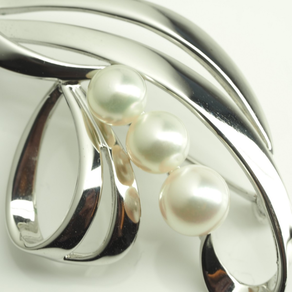 MIKIMOTO ミキモト 天然アコヤ本真珠 ブローチ シルバー SILVER パール