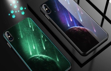 iphone protection case protective cover smartphone case luminescence night light effect . light Impact-proof wear resistance Q