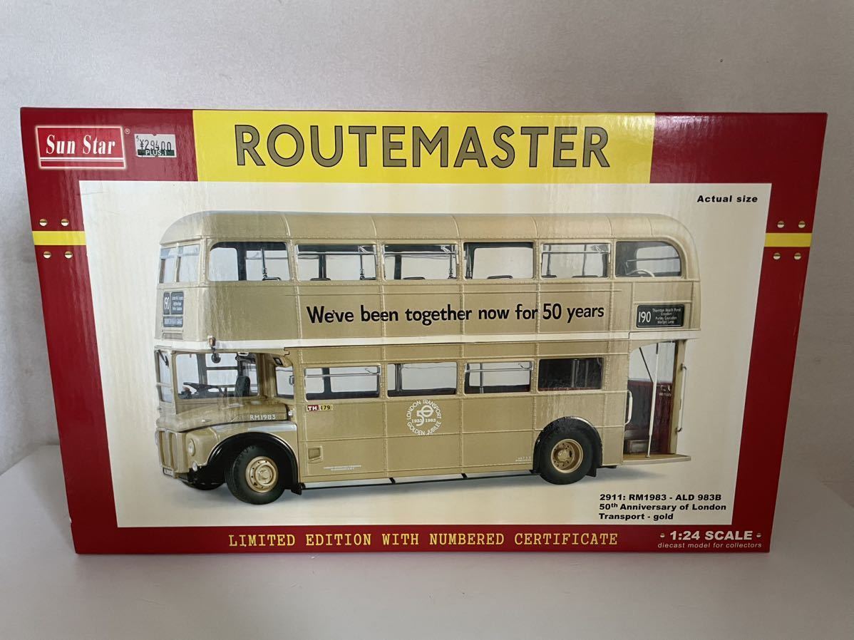 Sun Star サンスター　ロンドンバス　　1/24 ROUTEMASTER ルートマスターミニカー 箱有Limited Edition gold 限定版　0285/1500 クリスマス_画像1