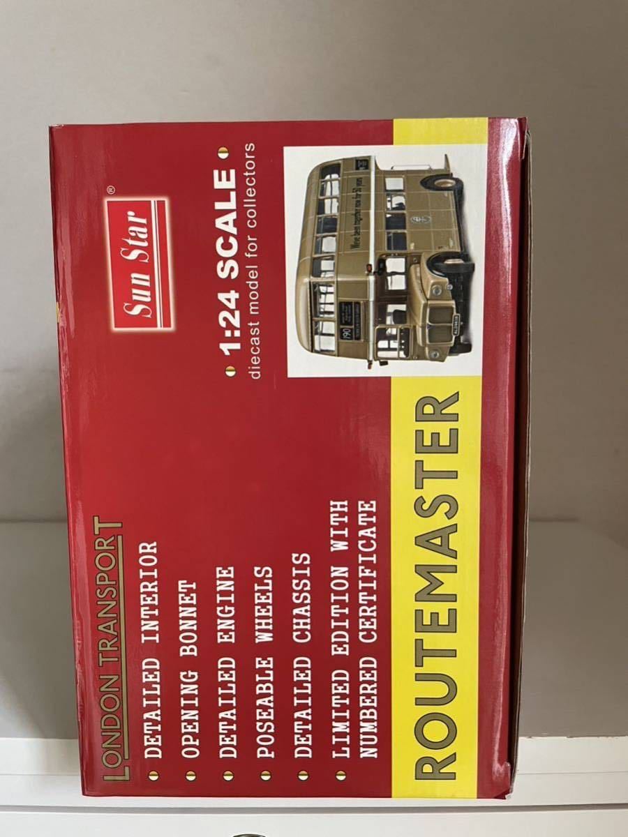 Sun Star サンスター　ロンドンバス　　1/24 ROUTEMASTER ルートマスターミニカー 箱有Limited Edition gold 限定版　0285/1500 クリスマス_画像6