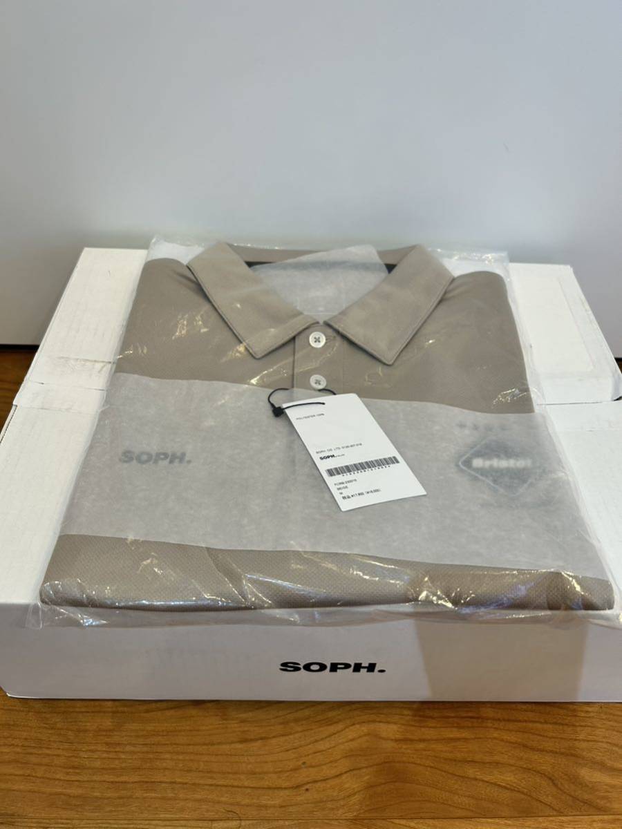 M 新品 送料無料 FCRB 23SS S/S TEAM POLO BEIGE ベージュ SOPH