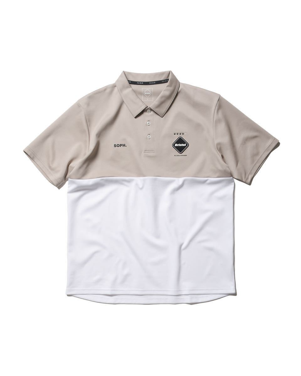 L 新品 送料無料 FCRB 23SS S/S TEAM POLO BEIGE-