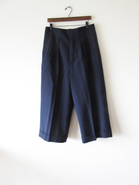 未使用 2022 MARNI / マルニ PAMAV14U00 wool large pants trouser 42 DEEP BLUE * レディース パンツ ワイドパンツ スラックス_画像1