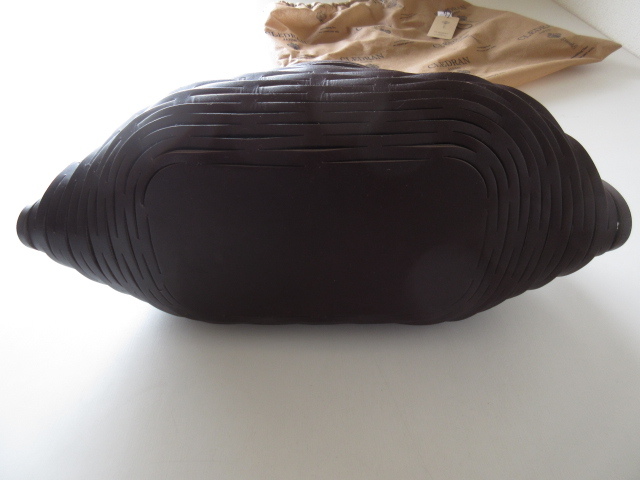 2021-2022 CLEDRAN /kre gong n81-5357 CLE PURSE MESH TOTE BLACK×CHOCO * leather mesh bag handbag original leather 
