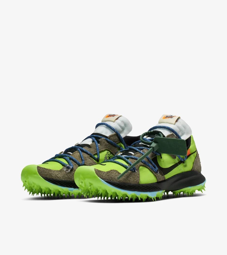 VIRGIL ABLOH OFF-WHITE × NIKE WMNS ZOOM TERRA KIGER 5 ELECTRIC GREEN US10/27cm MENS US8.5/26.5cm 2019/6/29発売 国内正規 黒タグ付_画像1