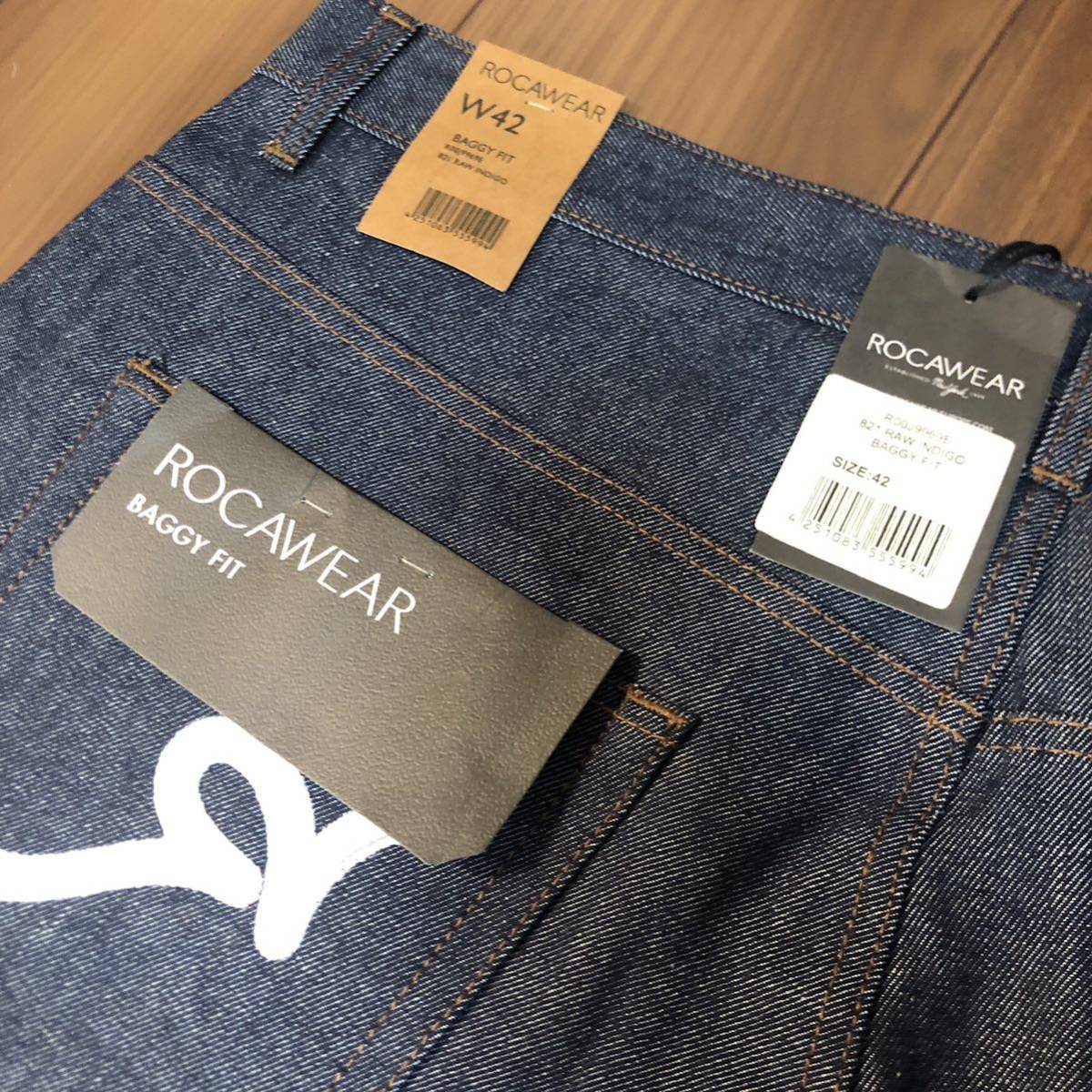 極太 ROCAWEAR ロカウェア バギーデニム W42 タグ付き R00J9969E 極太 ROCAWEAR ロカウェア バギーデニム W42 タグ付き R00J9969E