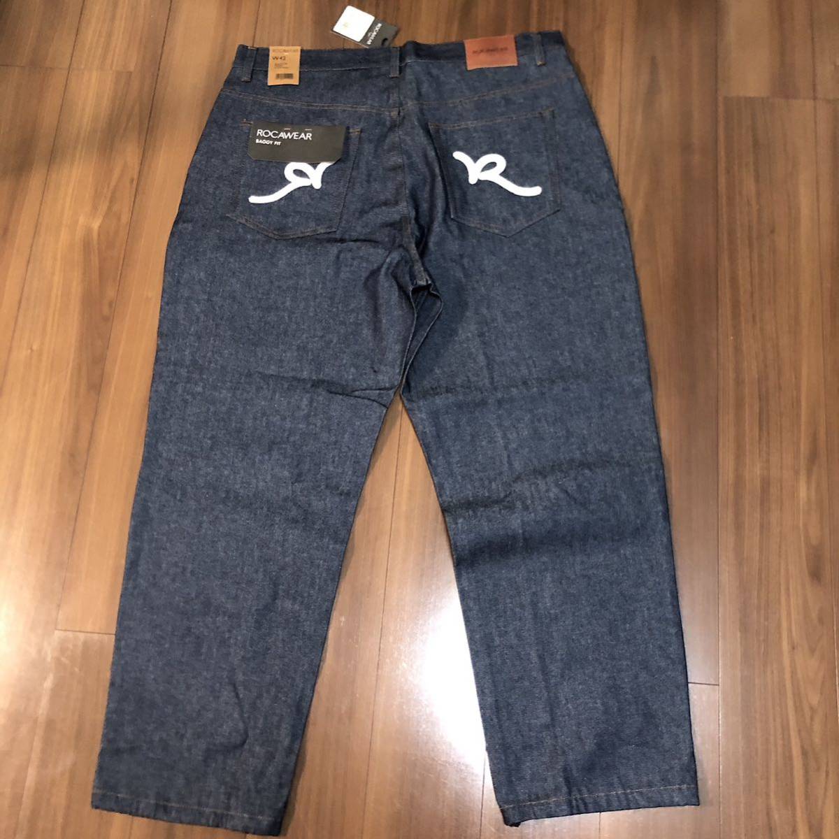 極太 ROCAWEAR ロカウェア バギーデニム W42 タグ付き R00J9969E 極太 ROCAWEAR ロカウェア バギーデニム W42 タグ付き R00J9969E