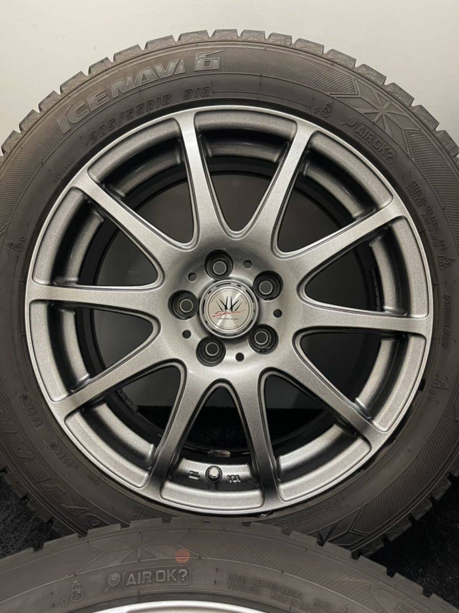 205/55R16 GOODYEAR/ICENAVI6 20年 ロクサーニ 16インチ 6.5J ＋48 100 5H スタッドレス 4本 プリウス ウィッシュ インプレッサ レガシィ_画像2