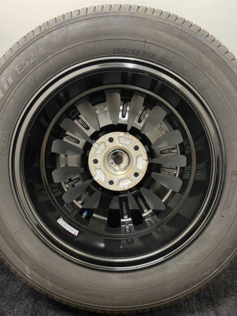 195/65R15 YOKOHAMA/BluEarth E52 20年 CEREBRO 15インチ 6J ＋53 114.3 5H 夏タイヤ 4本 ヨコハマ ブルーアース ノア ヴォクシー ブラポリ_画像9