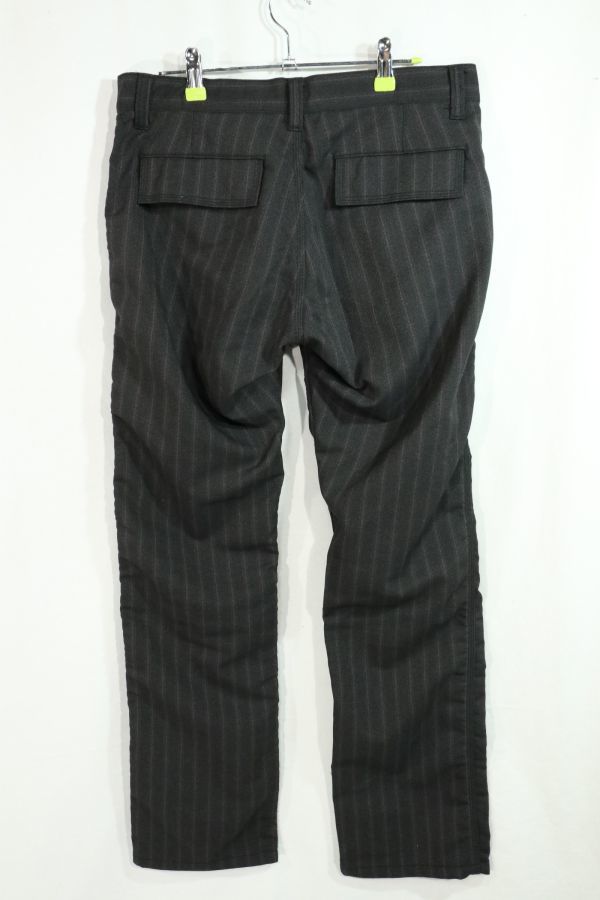 【Used】COMME des GARCONS HOMME コムデギャルソンオム AD2005 変形 縦シワ加工 ストライプ スラックスパンツ アーカイブ L ■ET23B0113_画像2