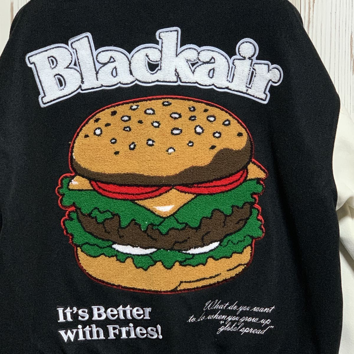【完売品】新品未使用BLACKAIR ブラックエアー　ハンバーガー スタジャン