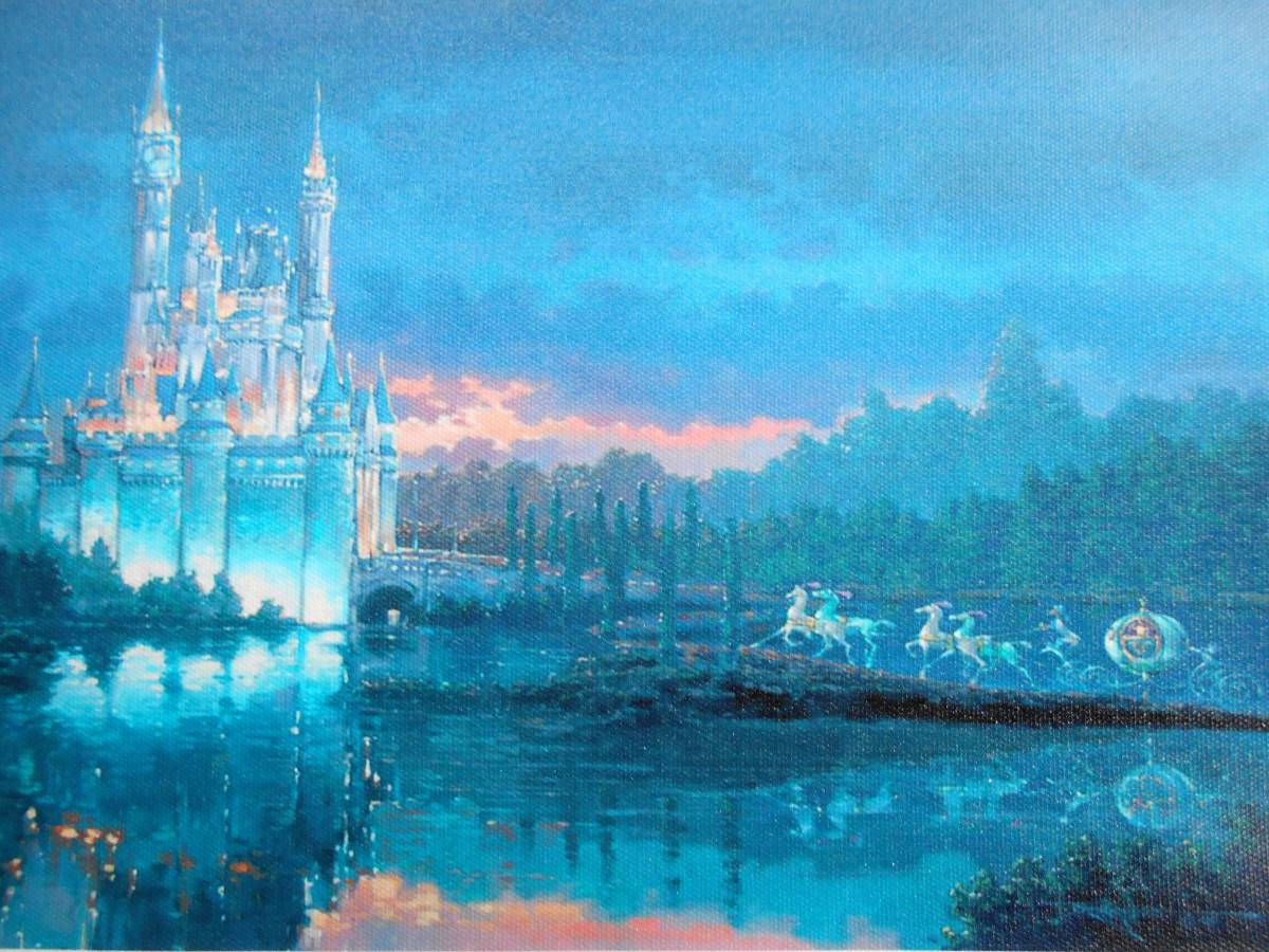 ro Dell *gon The less sinterela castle Disney canvas cloth . oil painting series print 