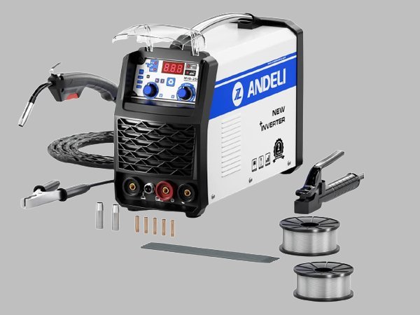 ANDELI○半自動溶接機 工具 120A ノンガスMIG アーク溶接 電圧変動自動