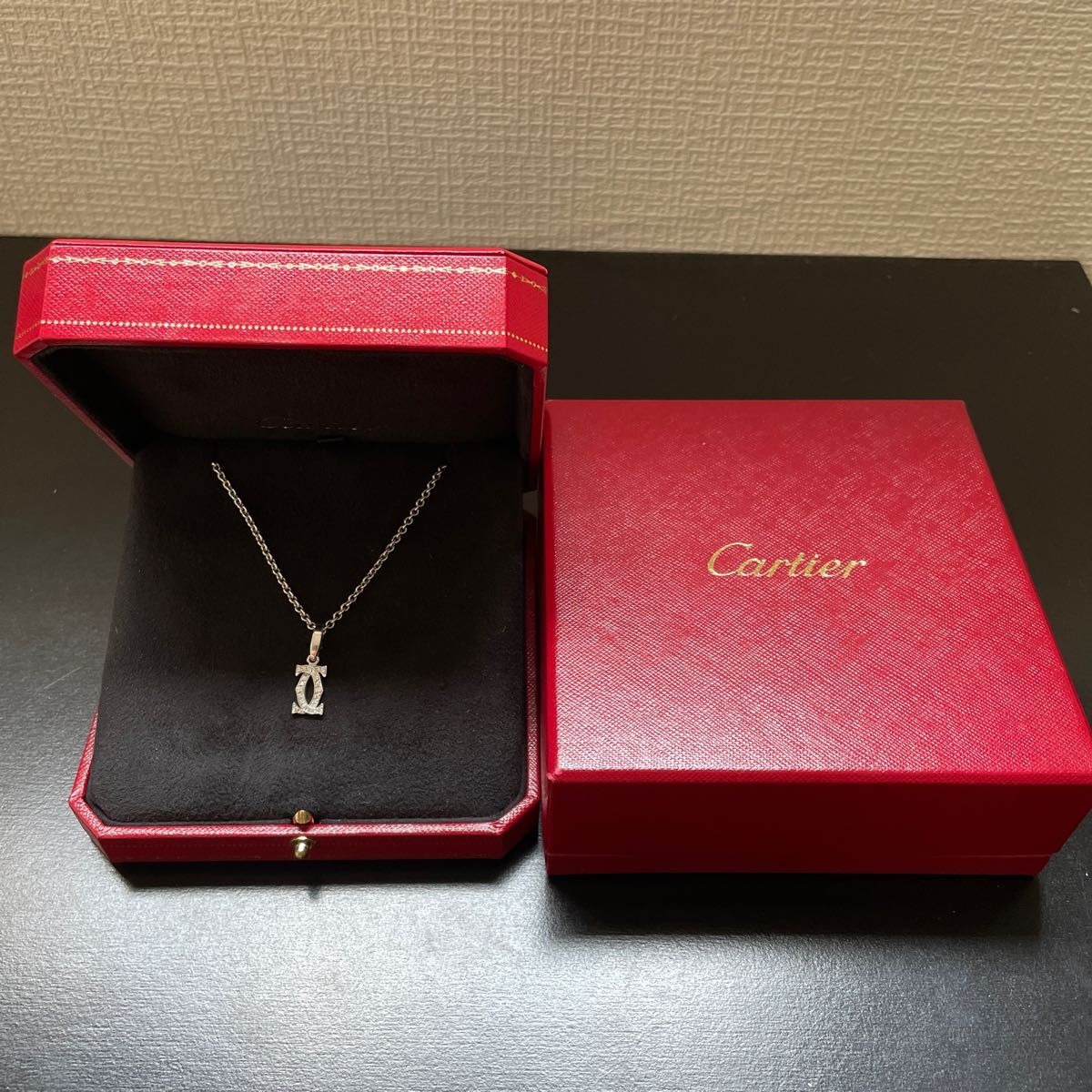 Cartierカルティエ2Cダイヤチャームネックレス750WG 美品！ - www