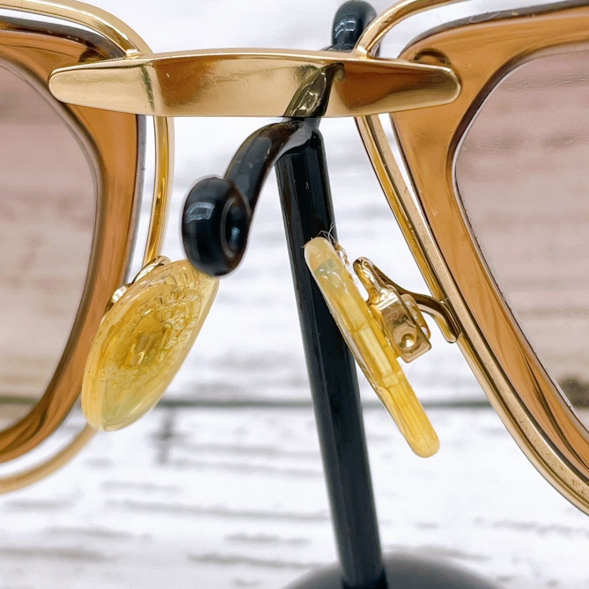 世界有名な カザール CAZAL 【1091】 ロゴ 金具 ゴールド 茶系 眼鏡