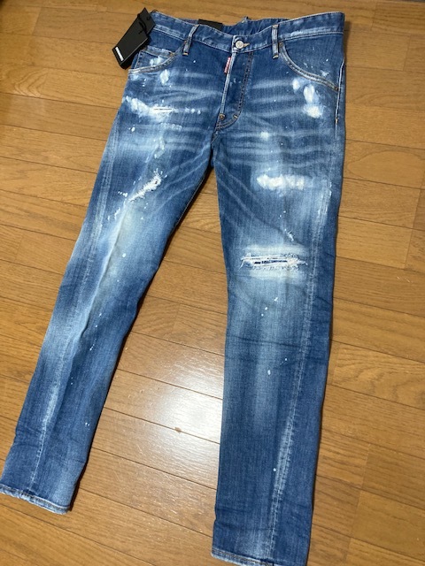 新品 タグ付 ディースクエアード DSQUARED2 ジーンズ パンツ テーパード デニム 48サイズ CLASSIC KENNY JEAN イタリア製_画像1