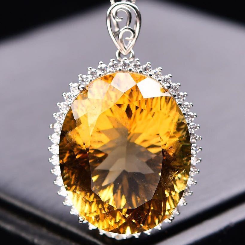 ⭐︎【天然】シトリン ネックレス s925 3.9g | auriol-sa.com