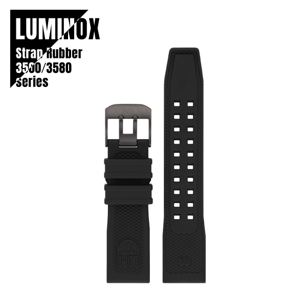 LUMINOX ルミノックス 3500・3580シリーズ 腕時計用ストラップ 交換用ベルト 時計ベルト ラバー ブラック FPX.2401.20B.1.K ★新品の画像1