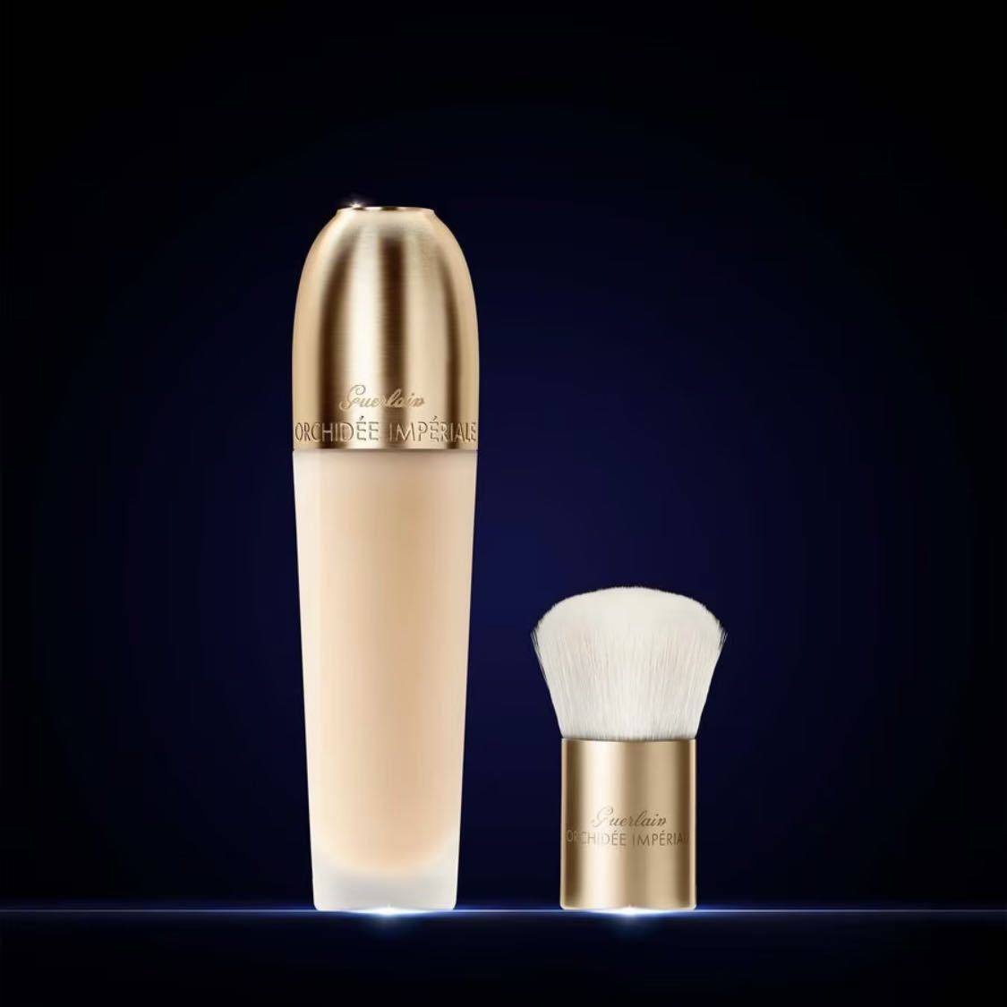 送料無料■ゲラン GUERLAIN オーキデ アンペリアル ファンデーション 02N light ライト 最高峰 美容液ファンデーション 専用カブキブラシ付_画像4