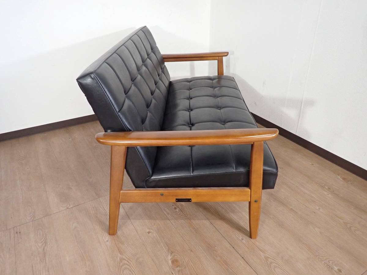 美品 ソファ カリモク60 Kチェア 2シーター KARIMOKU K CHAIR W36173BW スタンダードブラック 2P 2人掛け 埼玉県  戸田市