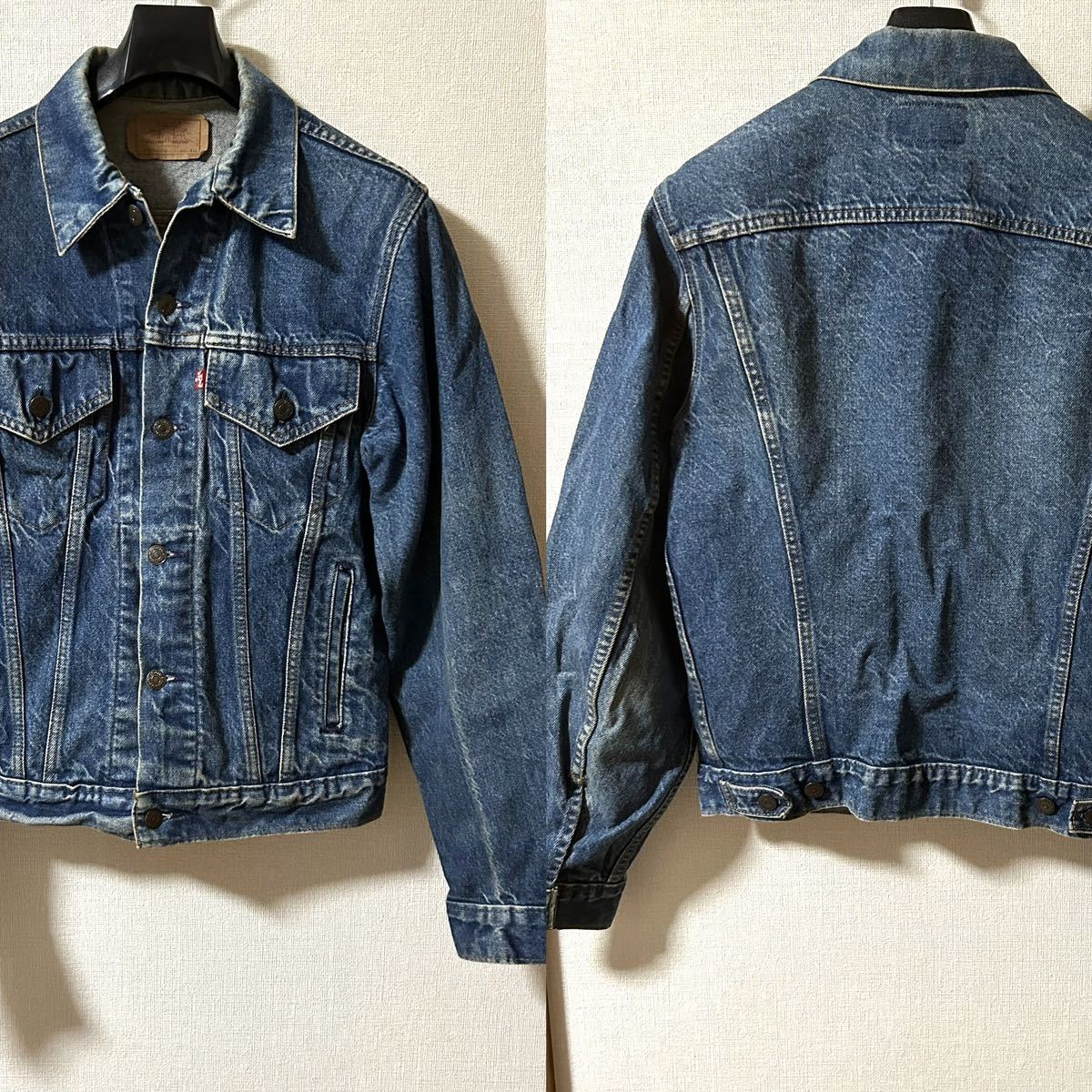 M〜細身L相当！USA製リーバイス 古着ジージャン 71506-0216 スモールe 4つポケット Levi's 要サイズ状態確認！デニムジャケット Gジャン