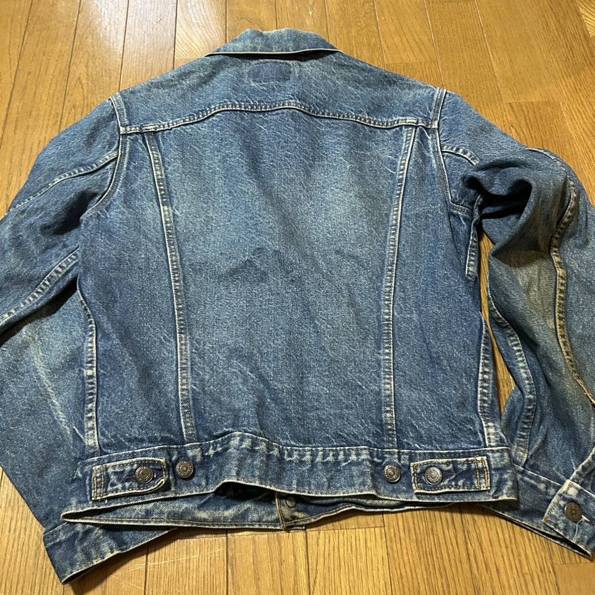 M〜細身L相当！USA製リーバイス 古着ジージャン 71506-0216 スモールe 4つポケット Levi's 要サイズ状態確認！デニムジャケット Gジャン