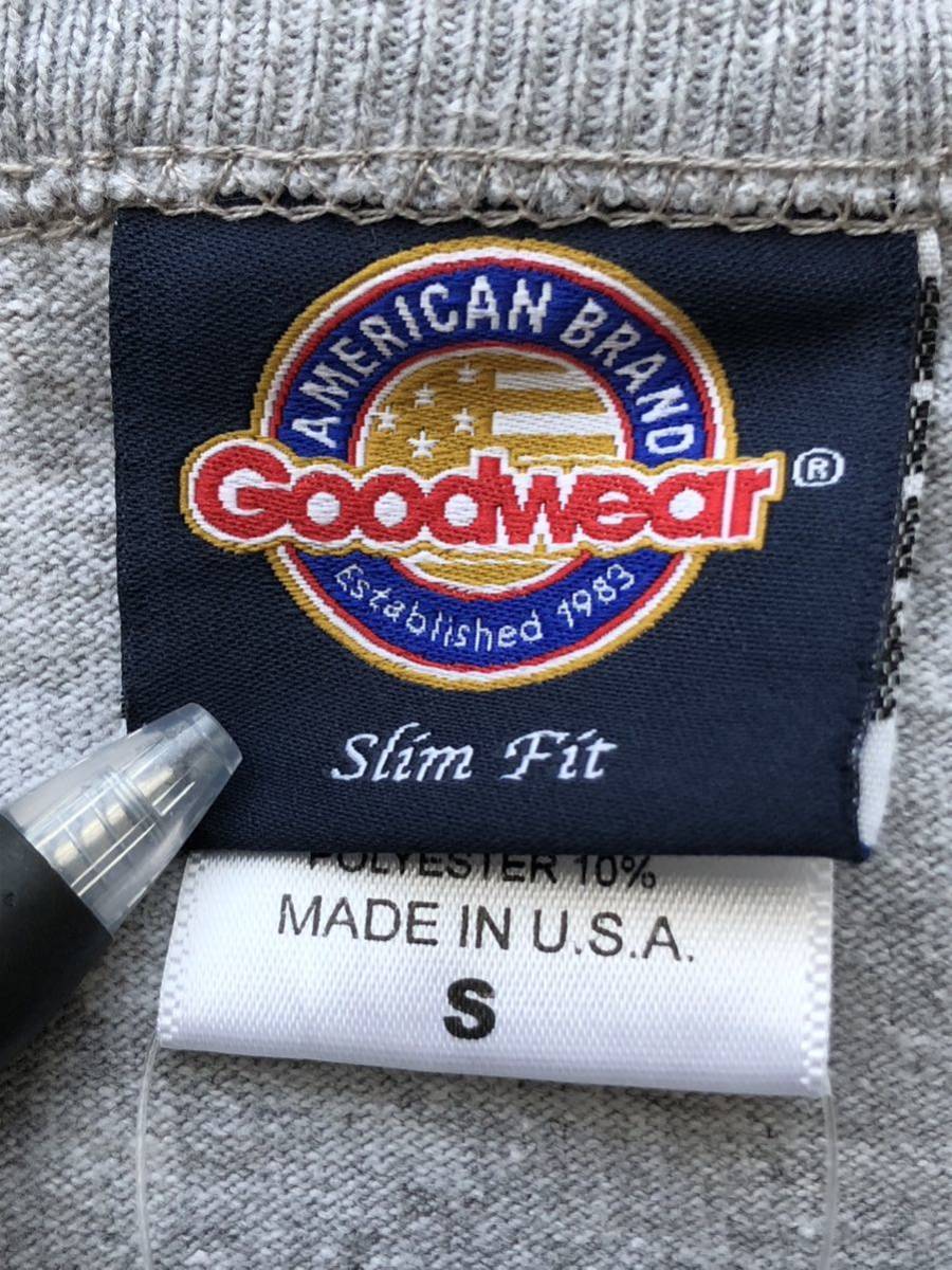  новый товар   рекомендуемая розничная цена 6380  йен  USA пр-во    хороший ... ... гриф   футболка 　　 тонкий  Fit  Goodwear MADE IN USA  сделано в США     серый  S ...7308