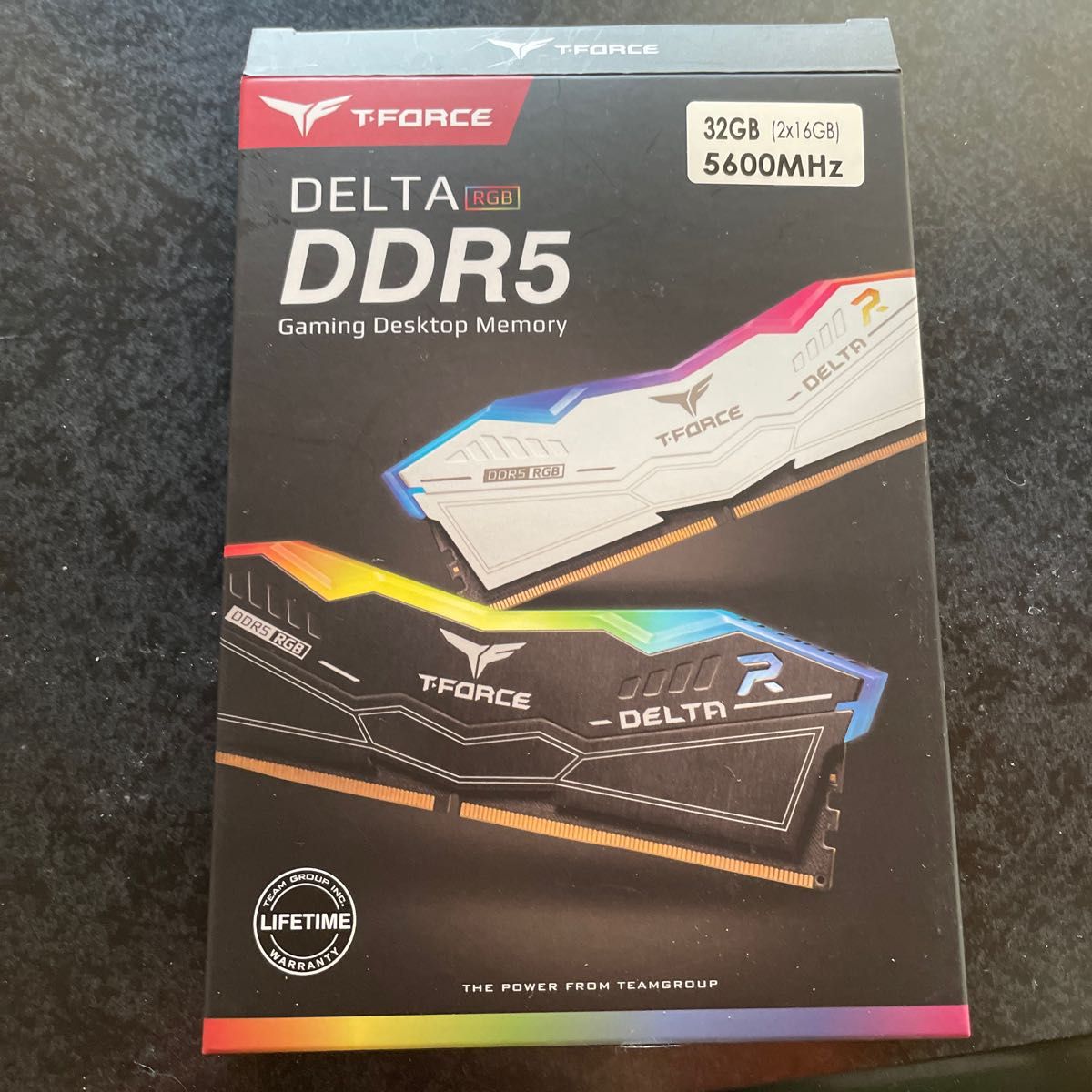 デスクトップ用メモリ Team T-FORCE DELTA RGB DDR5-5600 32GB(16GB×2) ホワイト 白色