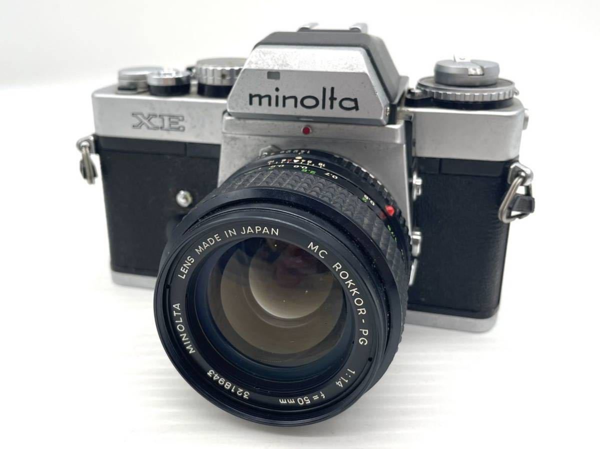 [四100] MINOLTA/ミノルタ/XE/MC ROKKOR-PG/1:1.4/f=50mm/フィルムカメラ/一眼レフカメラ_画像1